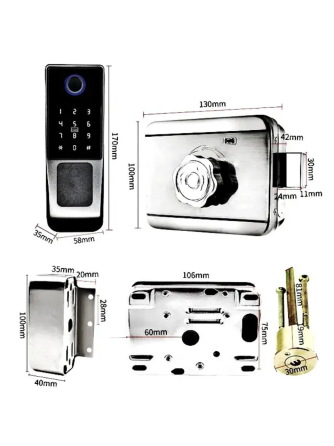 PES Gate чорний електромоторний замок для каліток Київ