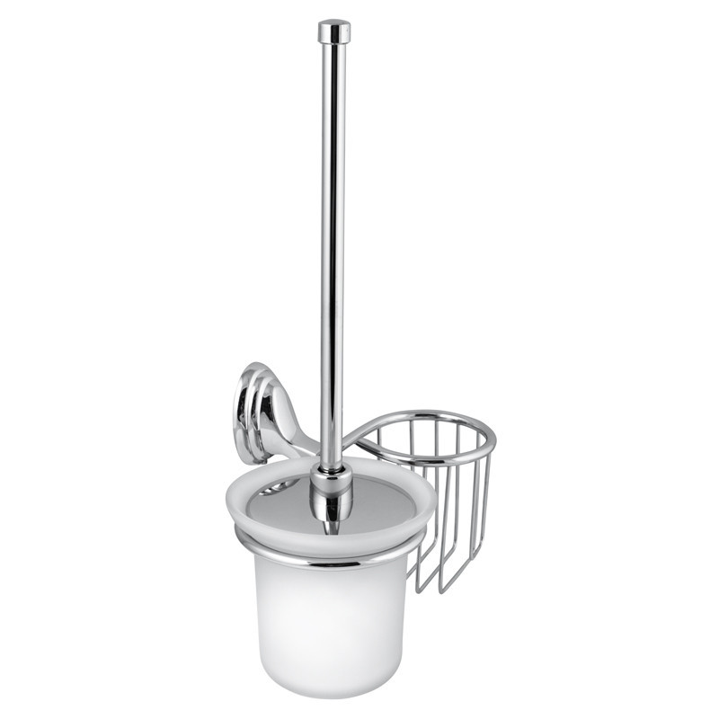 Ерш настенный Zerix LR1510-1  матовое стекло с корзиной с металлическим каркасом (LL1413) Черновцы - изображение 1