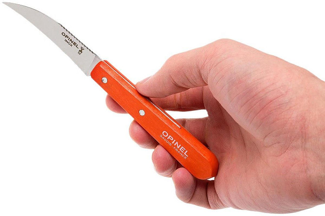 Кухонный Нож изогнутый для очистки овощей и фруктов Opinel No.114 