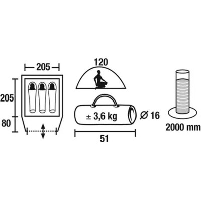 Намет Time Eco Travel-3 синій (4001831143160_3) Вінниця - фото 3