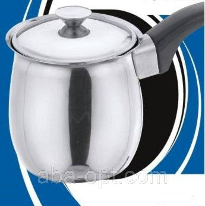 Турка " Конго" нержавіюча з кришкою V 0,35 л ( шт) Одеса - фото 1