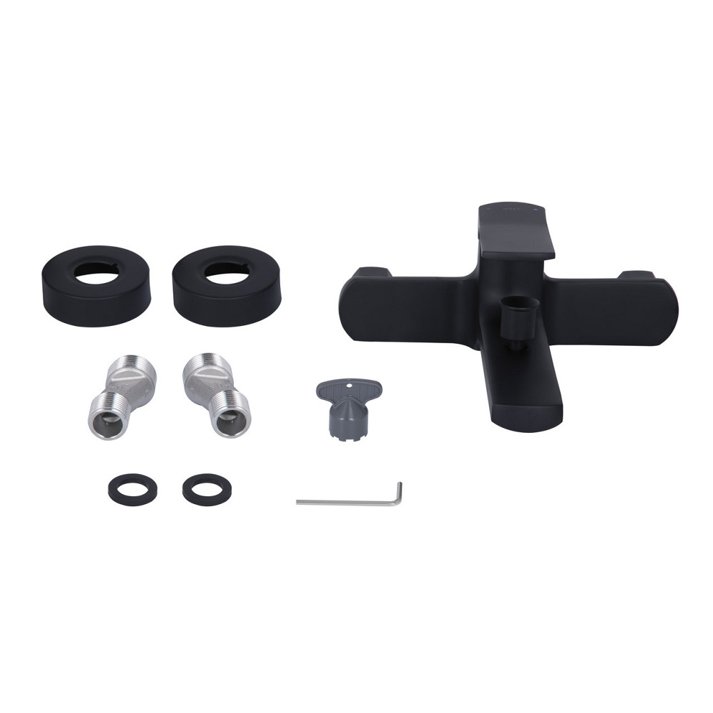 Змішувач для ванни Qtap Slavonice QTSLA259BLM45918 Black Matt Київ - фото 6