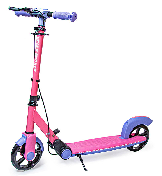 Самокат для дітей від 4 років Scale Sports SS-19. Ручне гальмо. Рожево-фіолетовий колір Одеса - фото 1