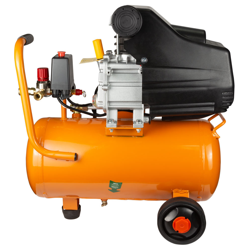 Grad Компрессор одноцилиндровый 1.5кВт 198л/мин 8бар 24л (2 крана) GRAD (7043555) Коломия - фото 4