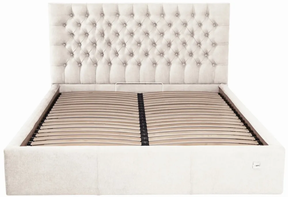 Кровать Двуспальная Cambridge Comfort 160 х 190 см Мисти Milk С подъемным механизмом и нишей для белья Бежевый Киев - изображение 2