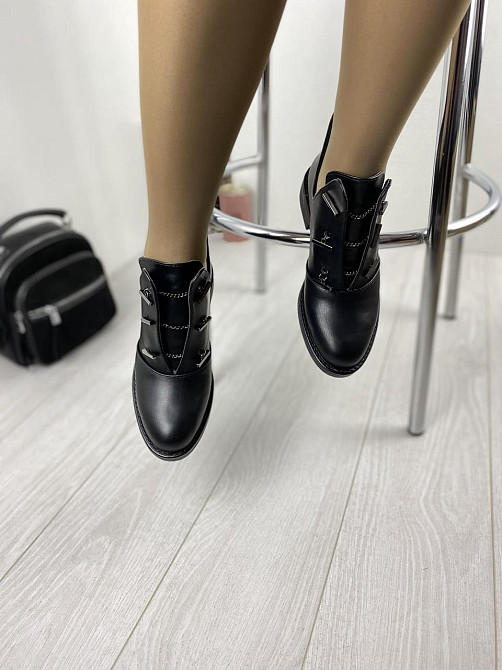 Черевики жіночі MENGTING чорні еко-шкіра 40р. (1187-1) Коломия - фото 7