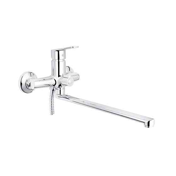 Змішувач для ванни Kroner KRP Brocken - C070 з душовим гарнітуром, хром Київ