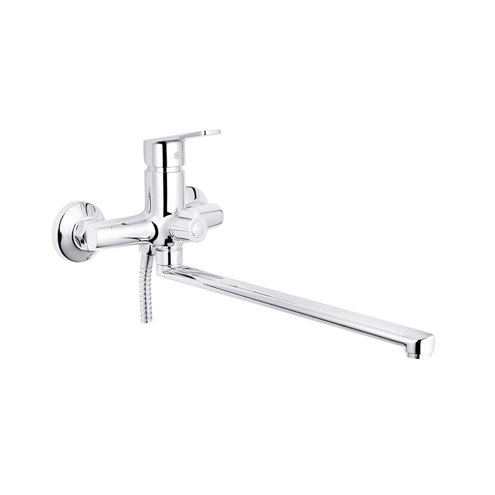 Змішувач для ванни Kroner KRP Brocken - C070 з душовим гарнітуром, хром Київ - фото 1