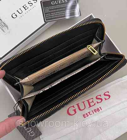 Женский кошелек на молнии Guess (7594) серый Киев