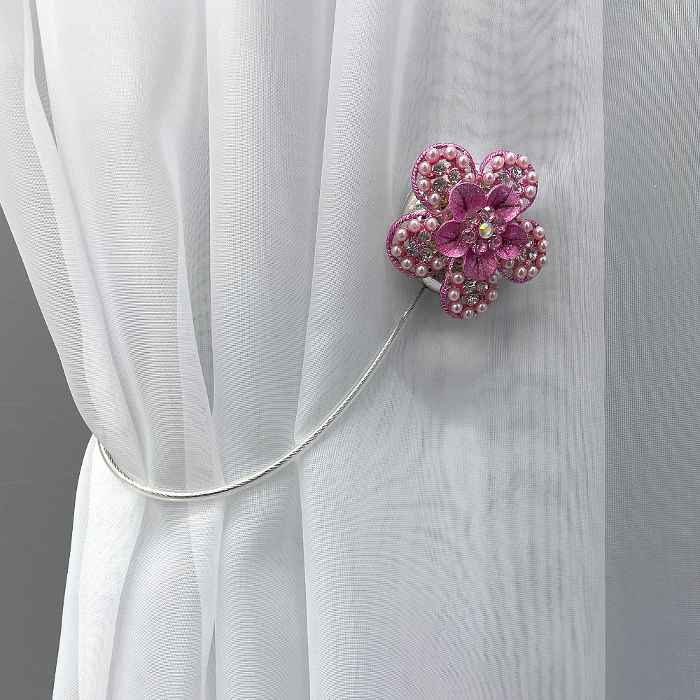 Магніти для штор та гардин "Flowers" набір 2 шт Рожевий (81-242) Київ - фото 3