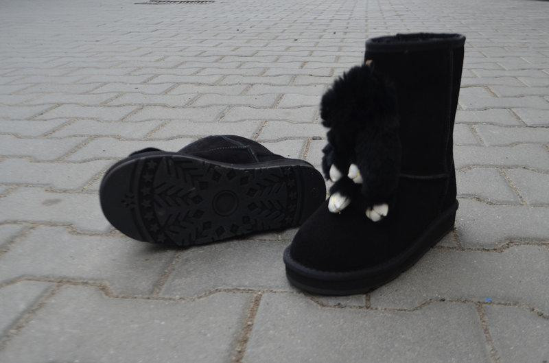 Violeta Угги жіночі Violeta чорні замша натуральна з кроликом 36-39 (1720) Коломыя - изображение 5