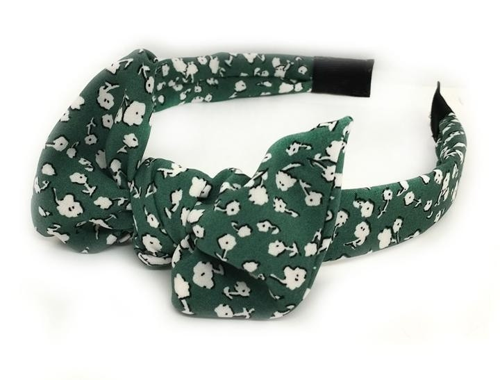 Обруч для волос зеленый с бантом Солоха Киев - изображение 1