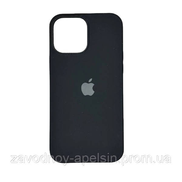 Iphone 13 Pro Max Чохол мікрофібра Silicone Case (чорний) Одеса - фото 2