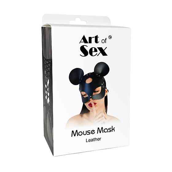 Шкіряна маска мишки Art of Sex - Mouse Mask, колір Лавандовий Sex Aura Київ