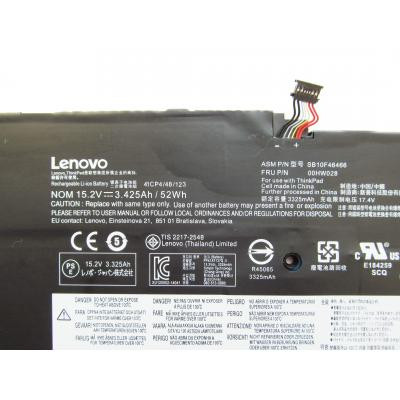 Аккумулятор для ноутбука Lenovo ThinkPad X1 Carbon (4th Gen) 00HW028, 3425mAh (52Wh), 4cell, (A47395) Винница - изображение 2