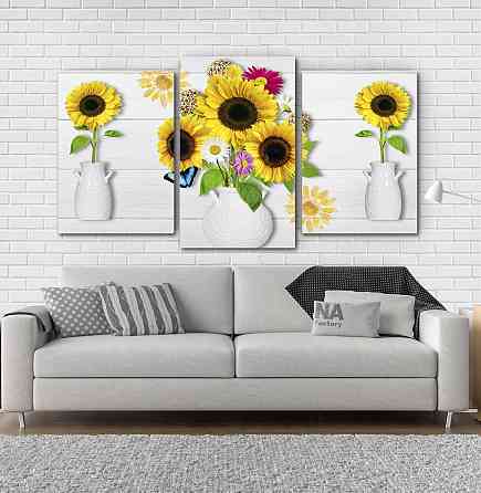 Модульная картина Подсолнухи Art-212_3 Киев