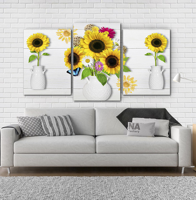 Модульная картина Подсолнухи Art-212_3 Киев - изображение 2