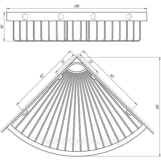 Полка угловая TOPAZ 4115-1 Черновцы