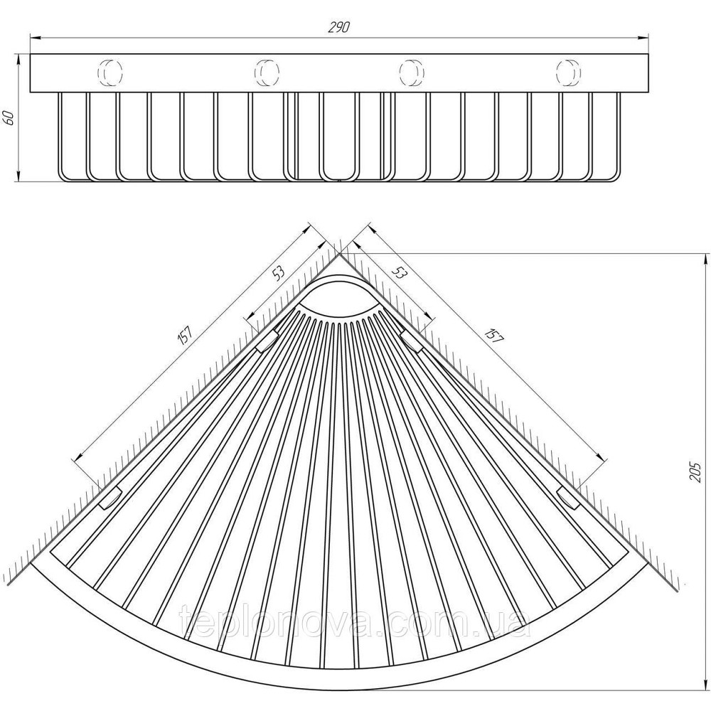 Полиця кутова TOPAZ 4115-1 Чернівці - фото 3