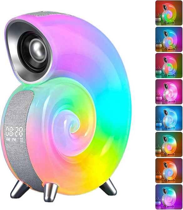Музична смарт-колонка JOVELL A1 Ракушка: Bluetooth, RGB-підсвітка, будильник, білий шум та HD-звук Київ - фото 1