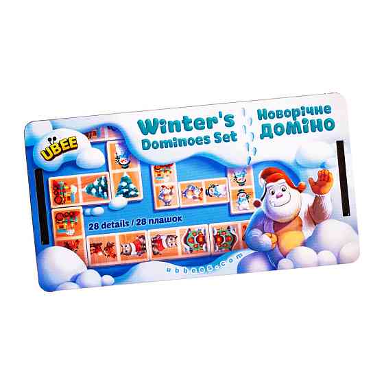 Настільна гра "Новорічне доміно" (ПСД242) PSD242, 28 плашок Вінниця