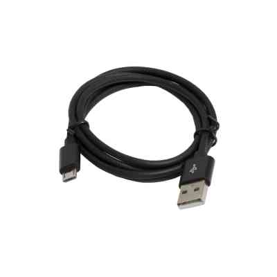 Дата кабель USB 2.0 AM to Micro 5P 1.0m 2.4A black Patron (CAB-PN-USB-MICRO-1-B) Вінниця