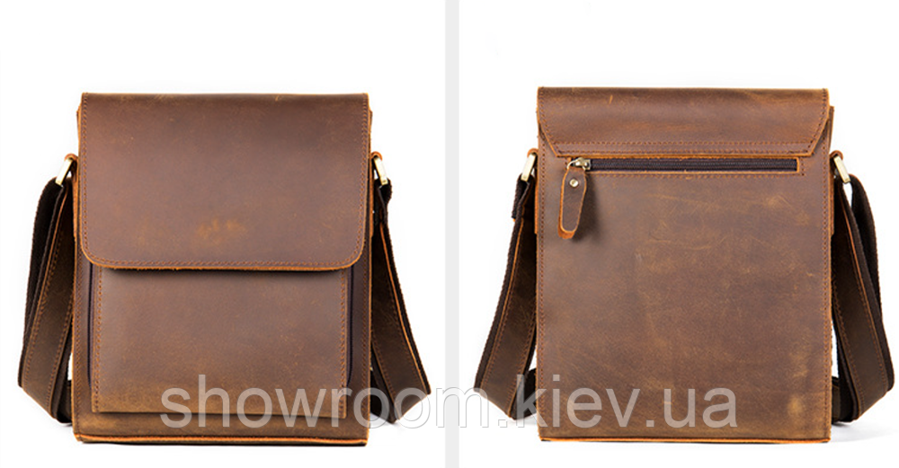 Сумка кожаная мужская средних размеров Wild Leather (7433) коричневый Киев - изображение 12