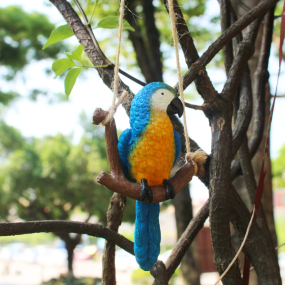 Попугай Ара фигурка 11.6 х 6.5 Желто-голубой для мини-сада, террасы, микроландшафта Одесса