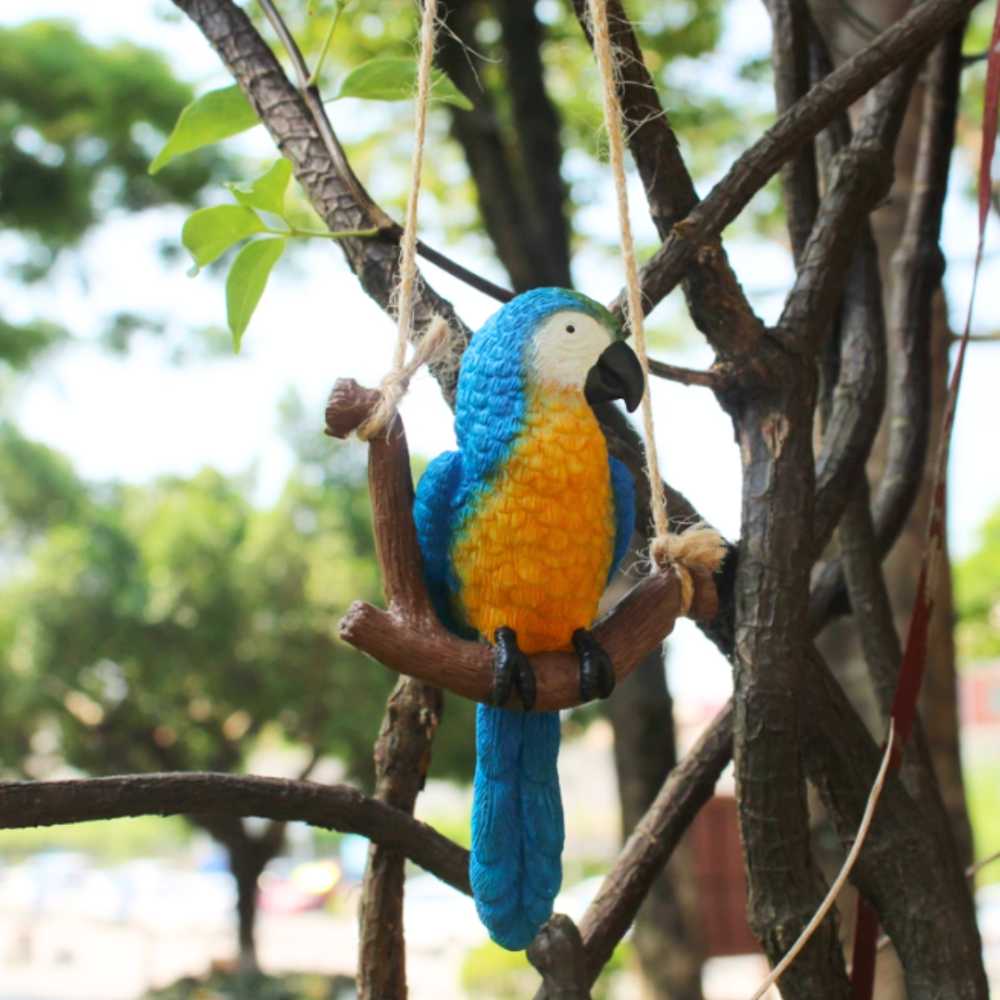 Попугай Ара фигурка 11.6 х 6.5 Желто-голубой для мини-сада, террасы, микроландшафта Одесса - изображение 4