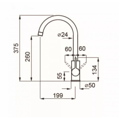 Змішувач Elleci CADDY TORTORA 43 Вінниця - фото 2