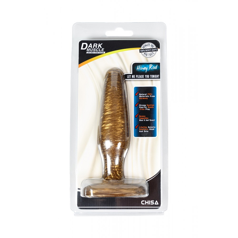 Анальная пробка золотая Chisa Dark Muscle Hiney Rod M Sex Aura Киев - изображение 4