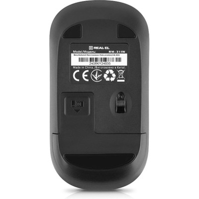Мишка REAL-EL RM-311W Wireless Black (EL123200041) Вінниця - фото 10