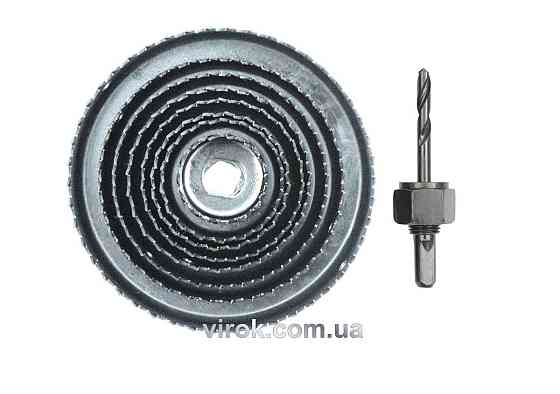 Пили кільцеві по дереву VOREL + свердло Ø=38-127 мм, h=21 мм. направл. Ø — 6 мм, кпл. 9 шт. [6/24] Одеса