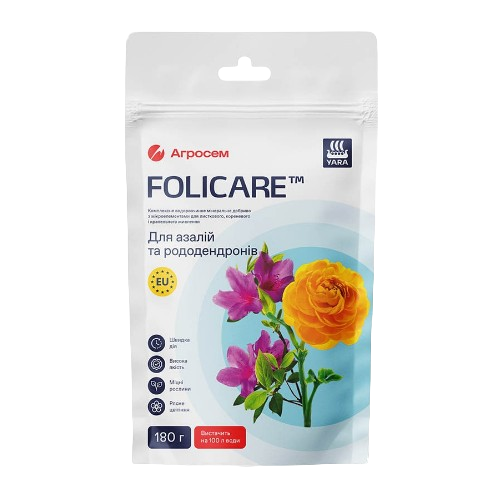 Добриво для азалій та рододендронів мінеральне 180гр Yara Folicare Житомир