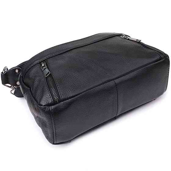 Жіноча сумка з натуральної шкіри Чорний (Vintage) Київ