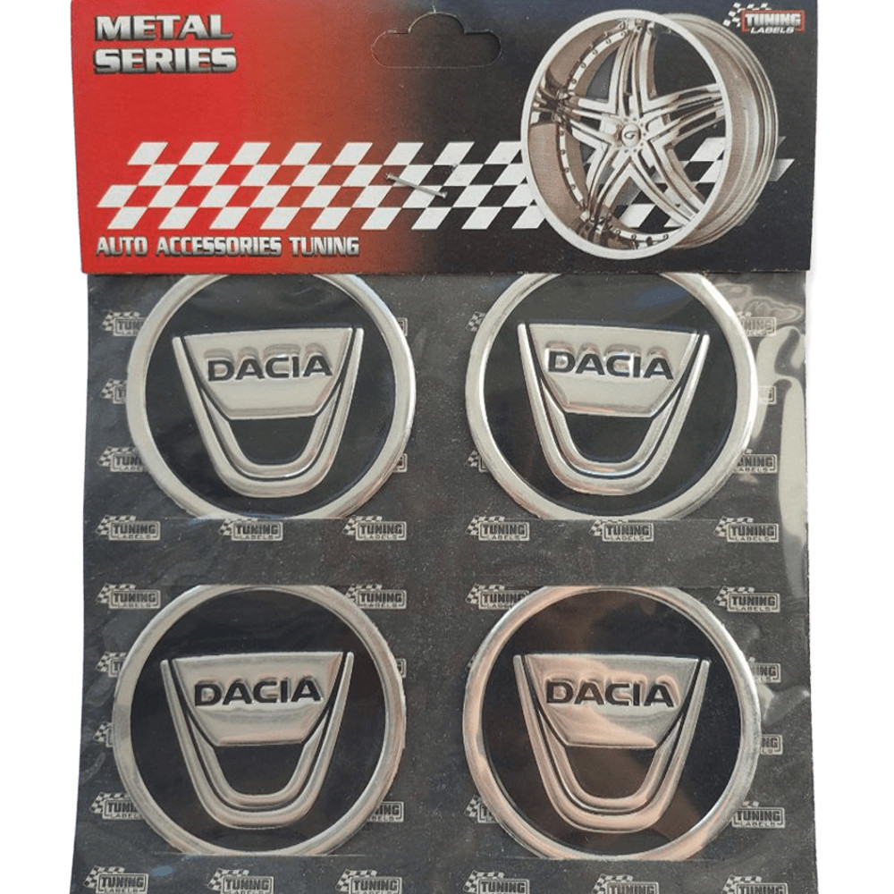 Наклейки на диски/ковпаки Dacia 60мм 4шт чорний Київ - фото 1