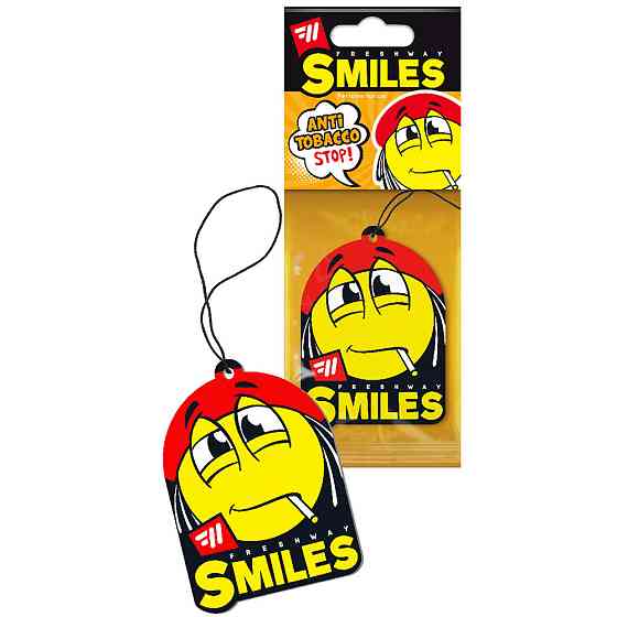Ароматизатор для авто листочок "Smiles Dry" Anti Tabacco (Антитютюн) FreshWay Київ
