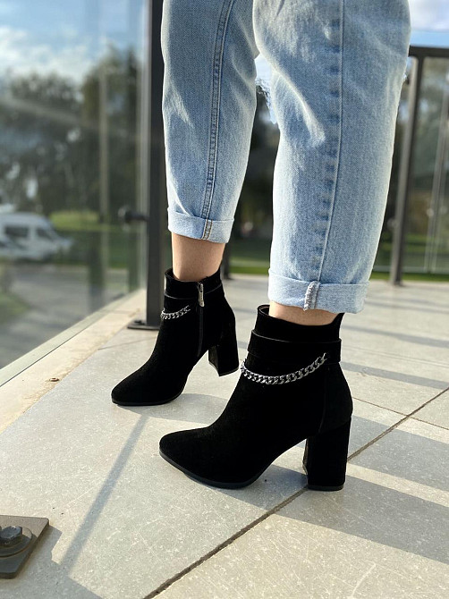 Nivelle Черевики жіночі NIVELLE чорні замша натуральна каблук 9см розмір 39 (5409/8018-8048) Коломыя - изображение 3