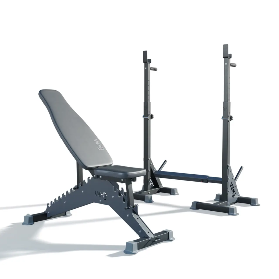 Лавка регульована для жиму WCG Blade + Стійки під присяд Bugai Київ