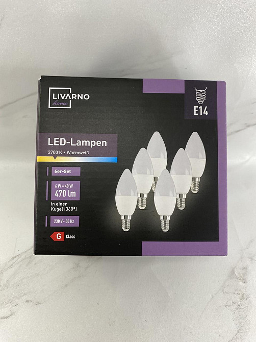 Светодиодная лампа LIVARNO E14 3W 2700K - 6 шт Киев - изображение 2
