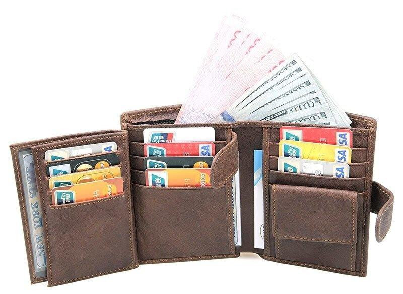 Портмоне чоловіче Vintage 14404 Коричнева Київ - фото 9