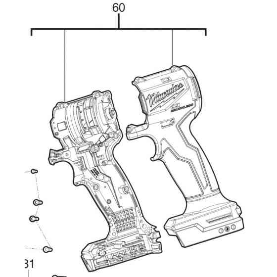 Корпус в зборі для шуруповерта MILWAUKEE M18 BLIDRC Одеса
