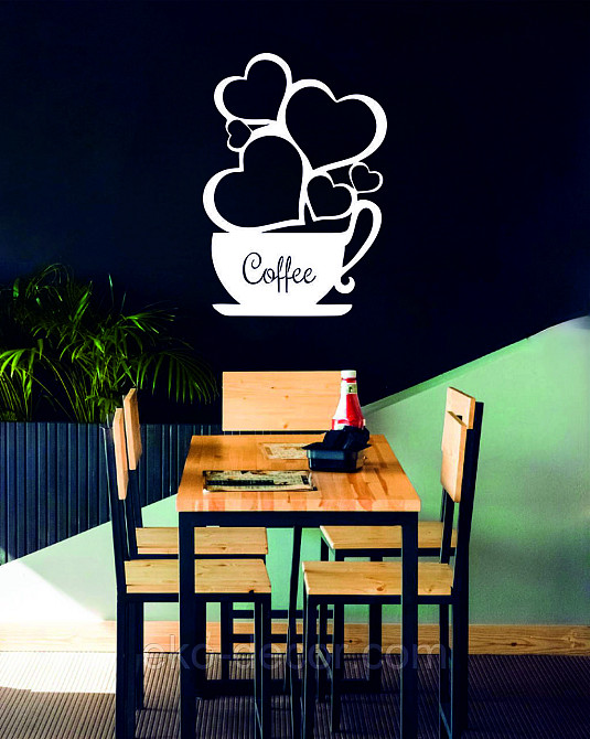 Декоративное настенное Панно «Чашка кофе», Декор на стену 110*77 см, Белый Киев - изображение 3