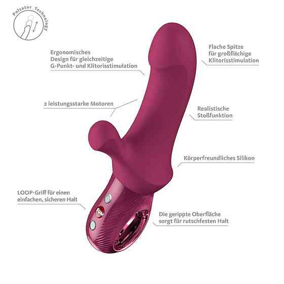Пульсатор Fun Factory Bi Stronic Curve Wine Red Sex Aura Киев