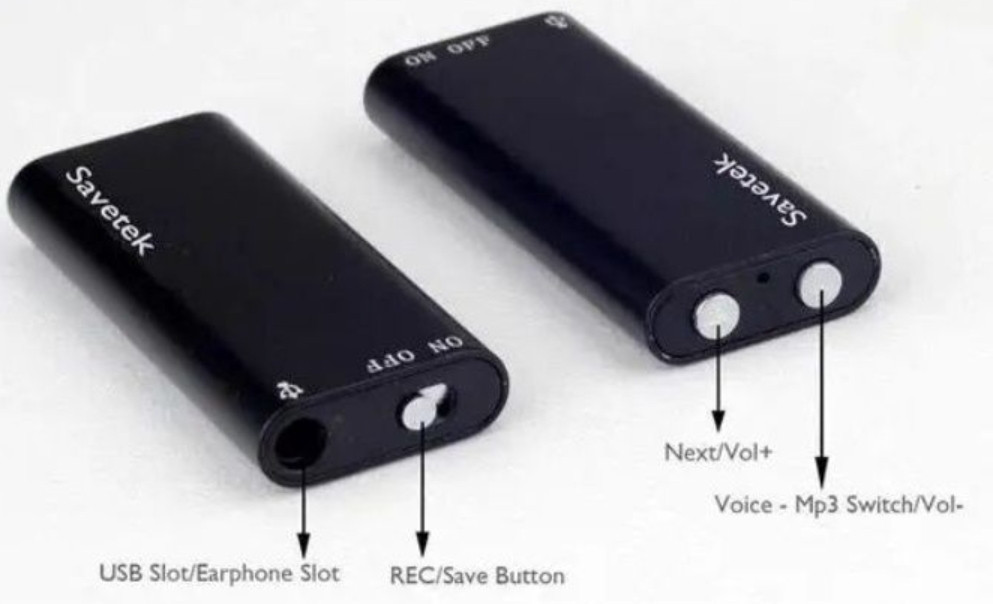 Міні диктофон  Savetek 200 8,16,32Gb 30 часов беспрерывной записи. Харків - фото 2