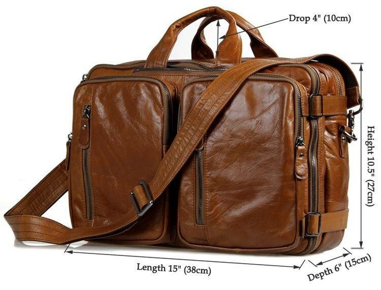 Сумка чоловіча Vintage 14353 трансформер Рудий Київ - фото 9