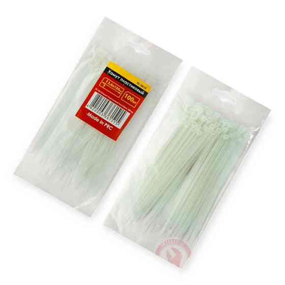 Хомут 350 x 7,6 білий пластиковий Мукачево