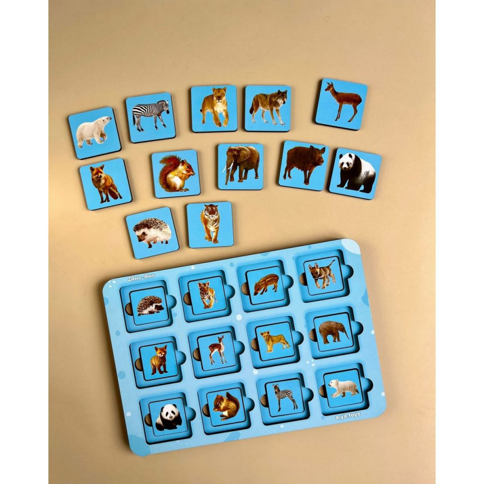 Деревянный пазл-сортер 