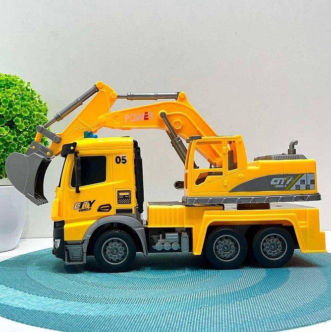 Машинка будтехніка на радіокеруванні акумулятор підсвічування рухомі деталі Жовта (YJ-113-1-2) Чернігів - фото 7