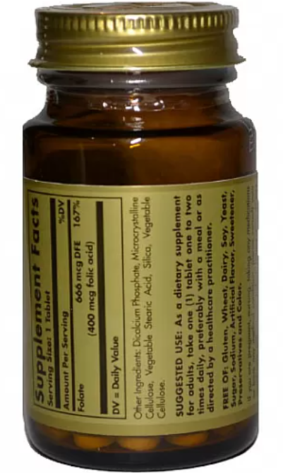Фолієва кислота Solgar Folic Acid 400mcg 250 tab Київ - фото 2